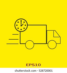 delivery, truck, icon, vector illustration, eps10