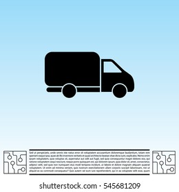 Delivery Truck icon. Vector illustration.