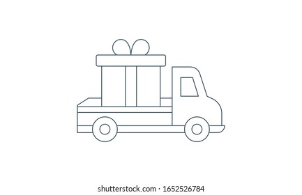 Delivery truck icon vector image