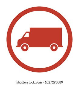 Delivery truck icon vector. isolated on white background.