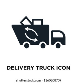 Delivery truck icon vector isolated on white background, Delivery truck transparent sign