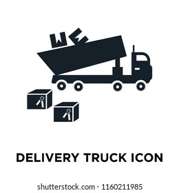 Delivery truck icon vector isolated on white background, Delivery truck transparent sign