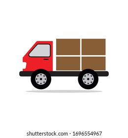 Delivery truck icon vector isolated on white background