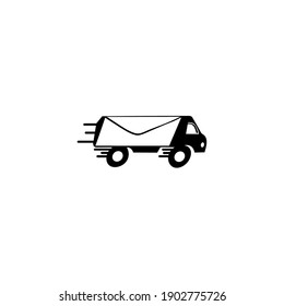 Vector de icono de camión de entrega aislado en fondo blanco. icono para aplicaciones y sitios web