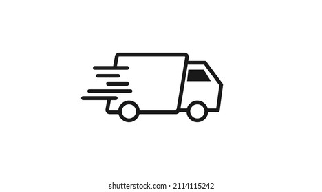 Delivery Truck Icon. Vector isolated illustration of a truck 
