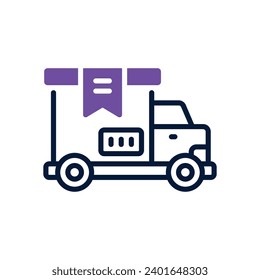 icono del camión de entrega. icono de línea vectorial para tu sitio web, móvil, presentación y diseño de logotipo.