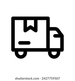 delivery truck icon. vector line icon for your website, mobile, presentation, and logo design.