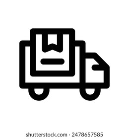 delivery truck icon. vector line icon for your website, mobile, presentation, and logo design.