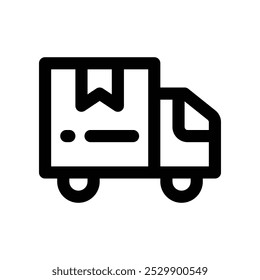 delivery truck icon. vector line icon for your website, mobile, presentation, and logo design.