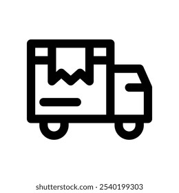 delivery truck icon. vector line icon for your website, mobile, presentation, and logo design.