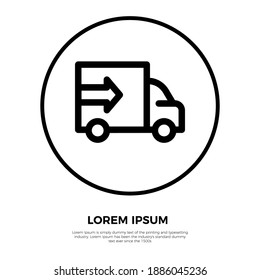 Vector de icono de camión de entrega. Icono de logística. Ilustración vectorial Eps10.