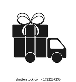 Plantilla de diseño de logotipo vectorial de icono de coche de entrega. Velocidad de entrega, signo de icono de entrega rápida. Courier van, negocio de distribución, logística. Pasos10