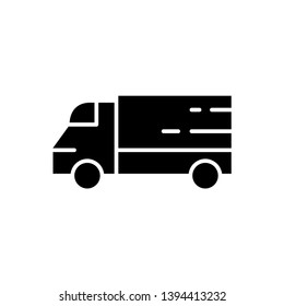 Delivery Truck Icon Vector on white background