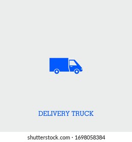 delivery truck icon. delivery truck vector on gray background