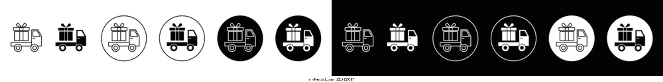 Delivery truck icon vector. Sent or delivery by cargo car sign silhouette. Shipping or shipment symbol illustration.
