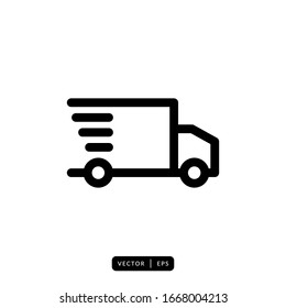 Delivery Truck Icon Vector - Sign or Symbol