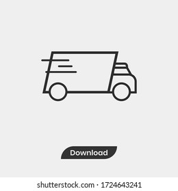 Delivery Truck icon vector . Truck sign