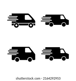 Delivery truck icon vector. Delivery truck sign and symbol. Shipping fast delivery icon