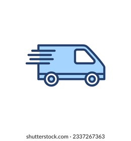 Delivery truck icon vector. Delivery truck sign and symbol. Shipping fast delivery icon