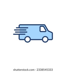 Delivery truck icon vector. Delivery truck sign and symbol. Shipping fast delivery icon