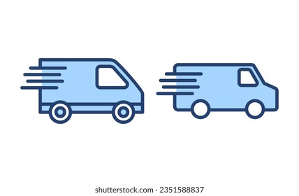 Delivery truck icon vector. Delivery truck sign and symbol. Shipping fast delivery icon