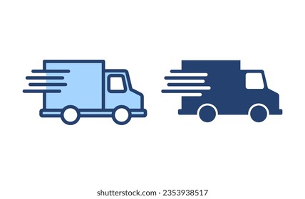 Delivery truck icon vector. Delivery truck sign and symbol. Shipping fast delivery icon