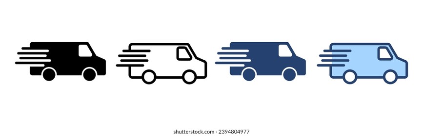 Delivery truck icon vector. Delivery truck sign and symbol. Shipping fast delivery icon