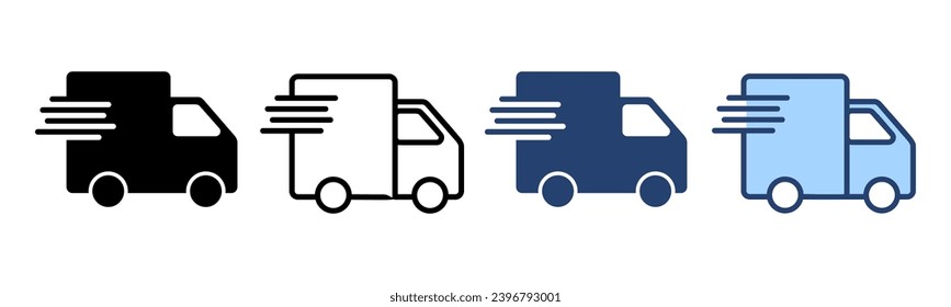 Delivery truck icon vector. Delivery truck sign and symbol. Shipping fast delivery icon