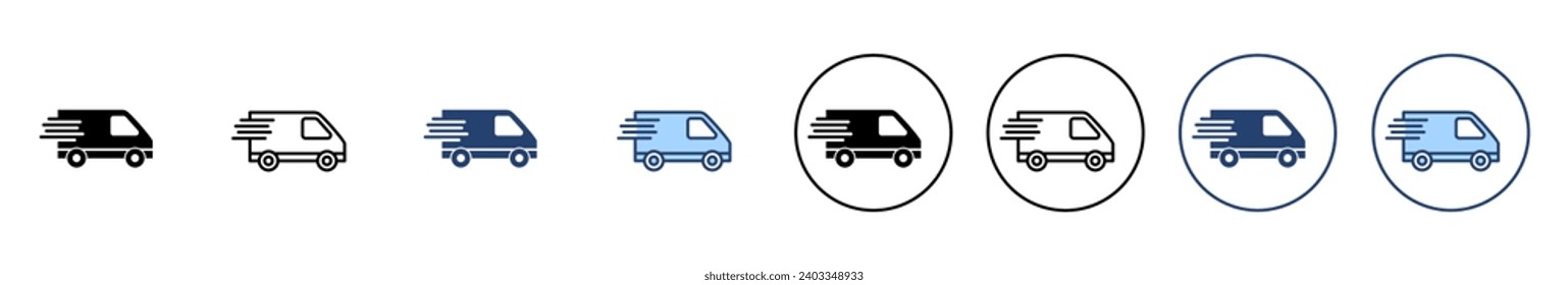Delivery truck icon vector. Delivery truck sign and symbol. Shipping fast delivery icon