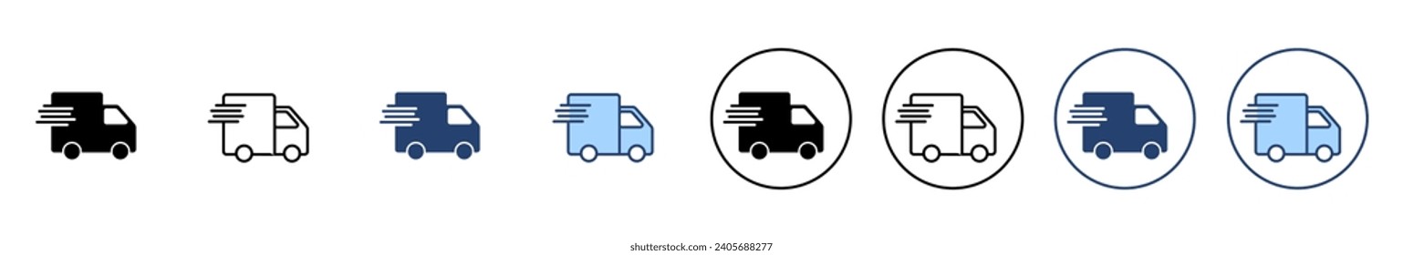 Delivery truck icon vector. Delivery truck sign and symbol. Shipping fast delivery icon