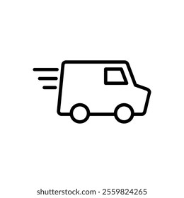 Delivery truck icon vector. Delivery truck sign and symbol. Shipping fast delivery icon