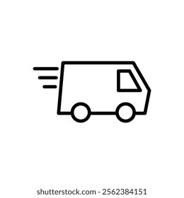 Delivery truck icon vector. Delivery truck sign and symbol. Shipping fast delivery icon