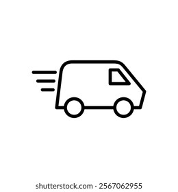 Delivery truck icon vector. Delivery truck sign and symbol. Shipping fast delivery icon