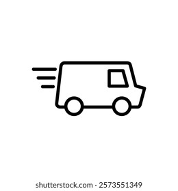 Delivery truck icon vector. Delivery truck sign and symbol. Shipping fast delivery icon