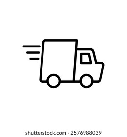 Delivery truck icon vector. Delivery truck sign and symbol. Shipping fast delivery icon