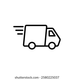 Delivery truck icon vector. Delivery truck sign and symbol. Shipping fast delivery icon