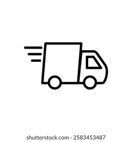 Delivery truck icon vector. Delivery truck sign and symbol. Shipping fast delivery icon