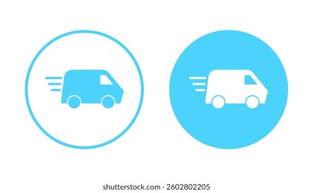 Delivery truck icon vector. Delivery truck sign and symbol. Shipping fast delivery icon