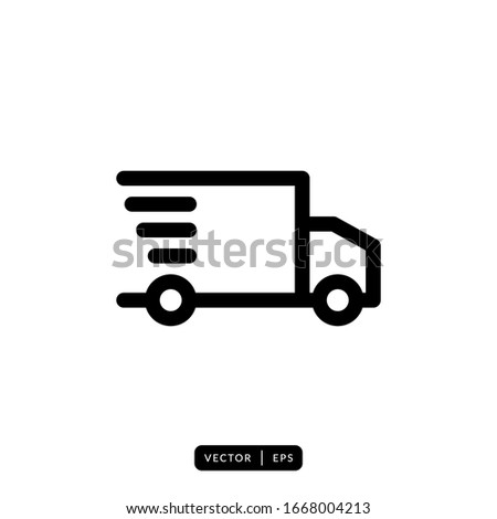 Delivery Truck Icon Vector - Sign or Symbol