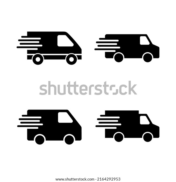 Delivery truck icon vector. Delivery truck\
sign and symbol. Shipping fast delivery\
icon