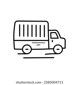 Delivery Truck icon vector stock illustration