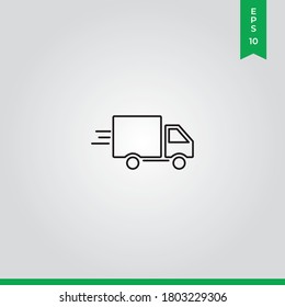 Vector de icono de camión de entrega. Señal de Van