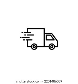 Delivery truck icon vector for web and mobile app. Delivery truck sign and symbol. Shipping fast delivery icon