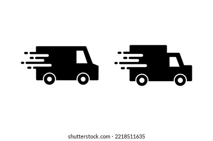 Delivery truck icon vector for web and mobile app. Delivery truck sign and symbol. Shipping fast delivery icon