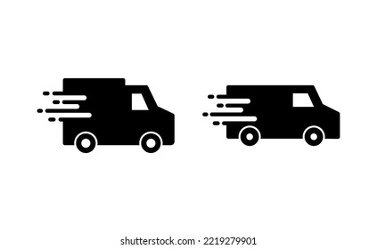 Delivery truck icon vector for web and mobile app. Delivery truck sign and symbol. Shipping fast delivery icon