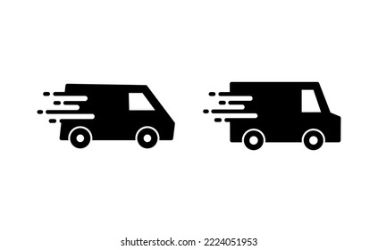 Delivery truck icon vector for web and mobile app. Delivery truck sign and symbol. Shipping fast delivery icon