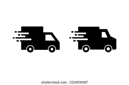 Delivery truck icon vector for web and mobile app. Delivery truck sign and symbol. Shipping fast delivery icon