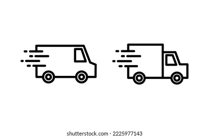 Delivery truck icon vector for web and mobile app. Delivery truck sign and symbol. Shipping fast delivery icon