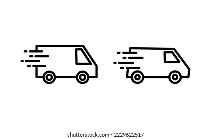 Delivery truck icon vector for web and mobile app. Delivery truck sign and symbol. Shipping fast delivery icon
