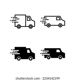 Delivery truck icon vector for web and mobile app. Delivery truck sign and symbol. Shipping fast delivery icon